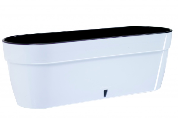 Ящик балконний Santino ASTI 500 овальний 12 л білий/чорний (AST500WHT/BL) 