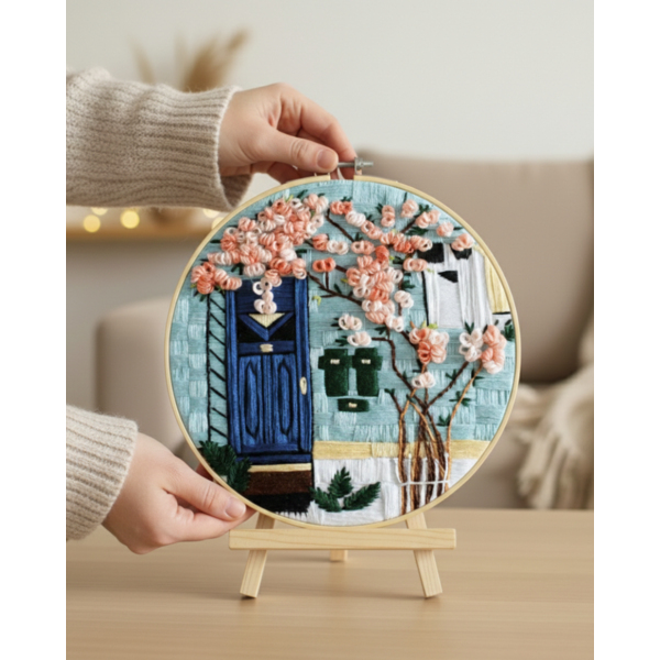 Набор для вышивания гладью Весна возле дома