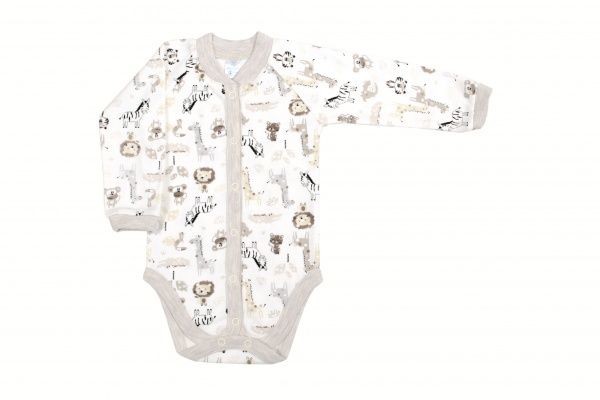 Боди Baby Veres Crazy Zoo р.74 молочный/с принтом 