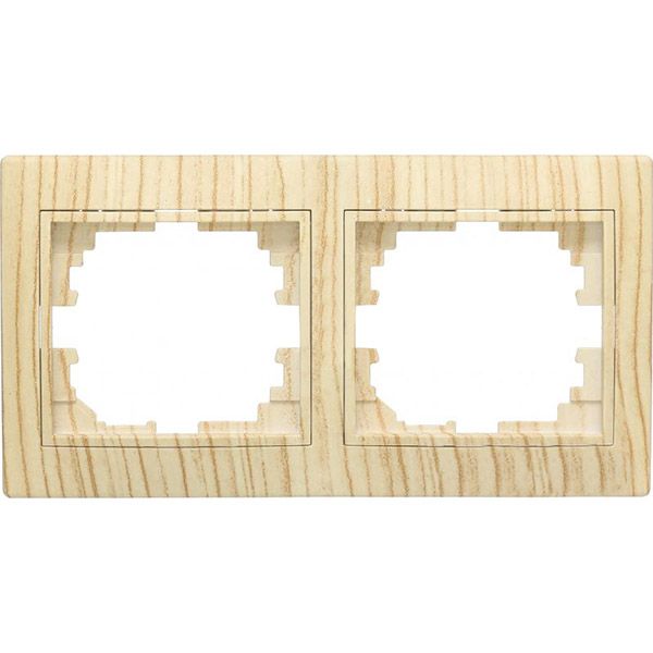 Рамка двухместная Lezard MIRA горизонтальная дуб беленый матовый 701-5200-147