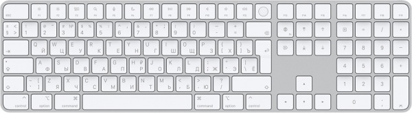 Клавіатура Apple Magic Keyboard з Touch ID і цифровою панеллю для моделей Mac з чіпом Apple (MK2C3RS/A) white 