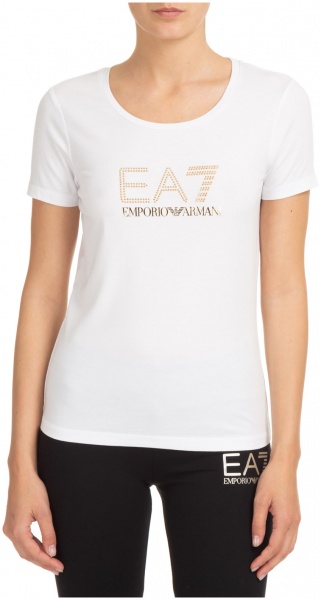 Футболка EA7 T-SHIRT LOGO SERIES 3LTT23-TJDQZ-1100 р.M білий