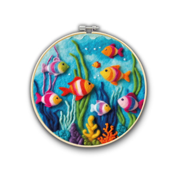 Набор для валяния картины из шерсти Подводный мир Brushme