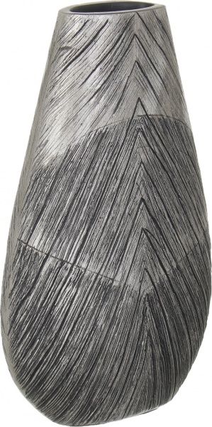 Ваза полирезиновая серая Metalic 16х7,5х26 см
