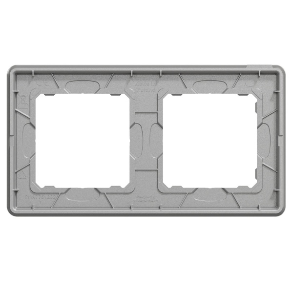 Рамка двухместная Schneider Electric Sedna Elements универсальная белое стекло SDD360802