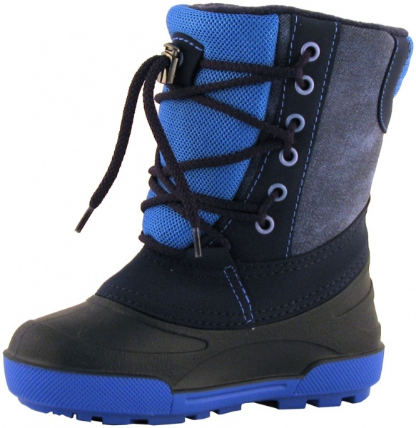 Чобітки зимові дитячі для хлопчика Alisa Line р.28-29 чорний із синім 
