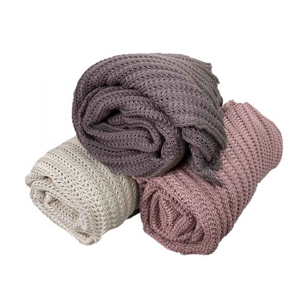 Плед Cotton Темно-розовый 200x220 см La Nuit 