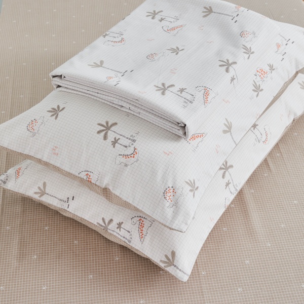 Комплект постельного белья Palms 1,5 бежево-белый La Nuit 