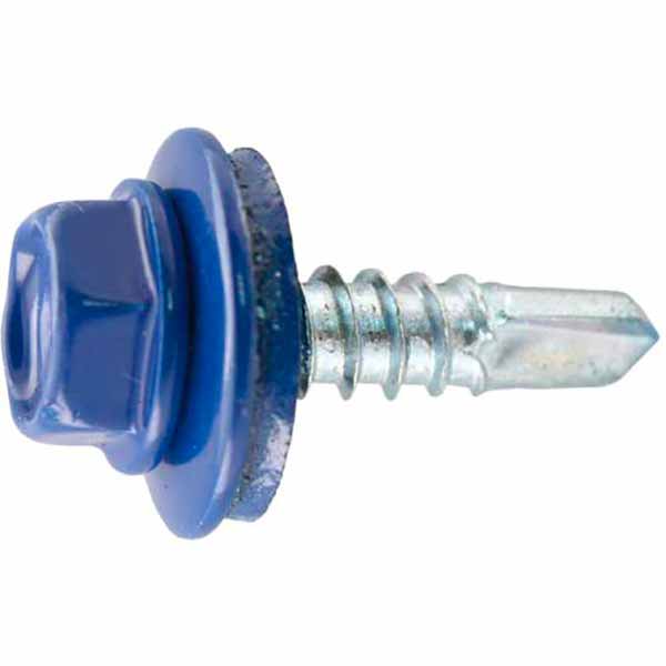 Саморез со сверлом по металлу 4,8x19 мм 100 шт синий RAL 5010 Expert Fix