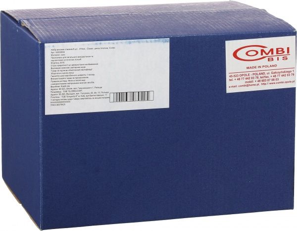 Набор стаканов высоких Classic 370 мл 6 шт. платина Combi