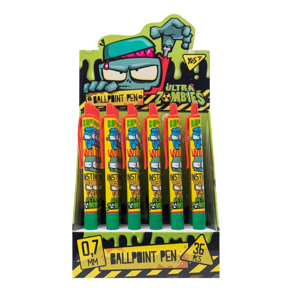 Ручка кулькова YES Zombie 0,7 мм автоматична 411970 