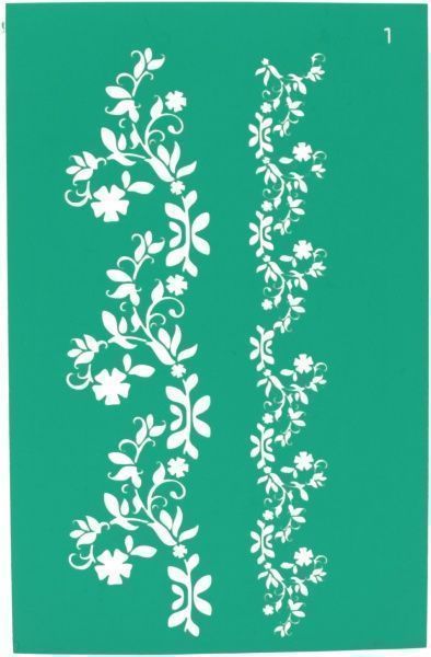 Трафарет самоклеящийся бордюрный №1 серия Цветы GPТ50045812 130x200 мм Rosa Talent