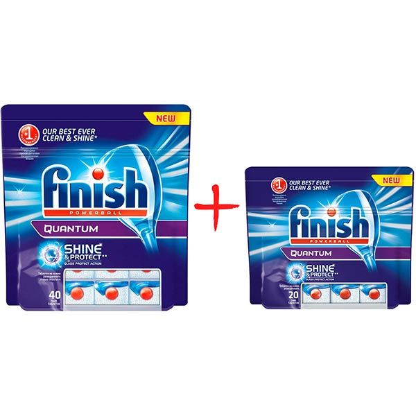 Засіб для посудомийних машин Calgonit Finish Quantum 40+20 шт