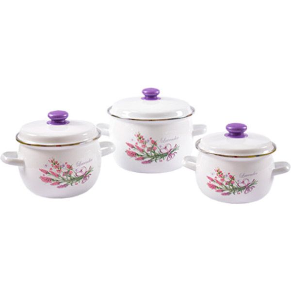Набор кастрюль Букет Лаванды 6 предметов Idilia