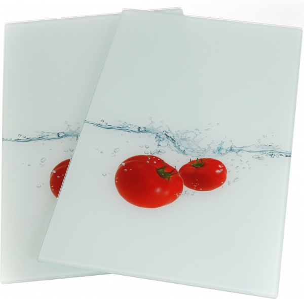 Набор кухонных досок для нарезки Tomato Splash 30х52 см стеклокерамика Zeller