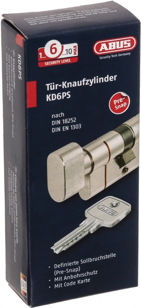 Цилиндр Abus KD6PS 30x30 ключ-вороток 60 мм матовый никель 2240631677013
