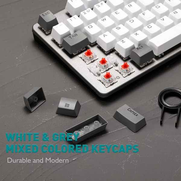Клавіатура ігрова Aula F3287 (6948391240954) Mechanical keycap KRGD blue EN/UA gray/white 
