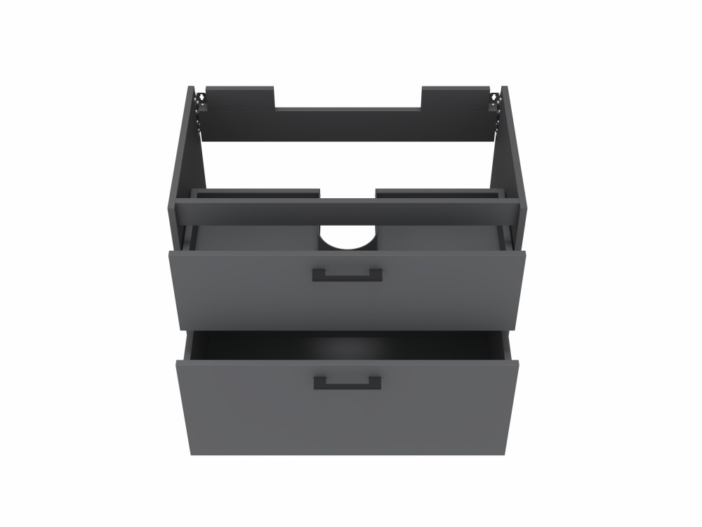 Тумба ЮВЕНТА Afina 80 см антрацит под столешницу или умывальник Piedra 80