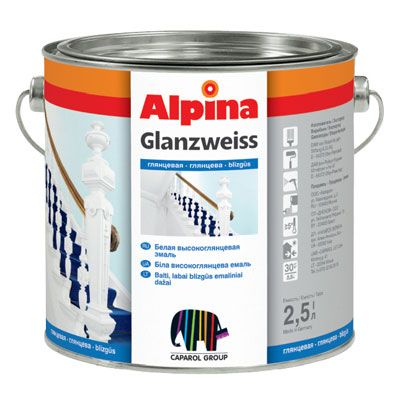 Емаль Alpina Glanzweiss біла 2.5 л