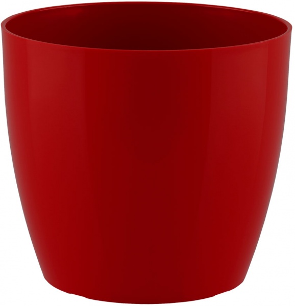 Горщик пластиковий Artevasi San Remo круглий 0,3л темно-червоний 