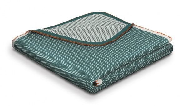 Плед Global petrol 150x200 см зеленый/белый Wohndecke 