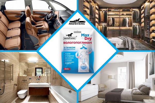 Влагопоглотитель Mustang Max Dry гранулированный бытовой подвесной 250 г (MSA250 )