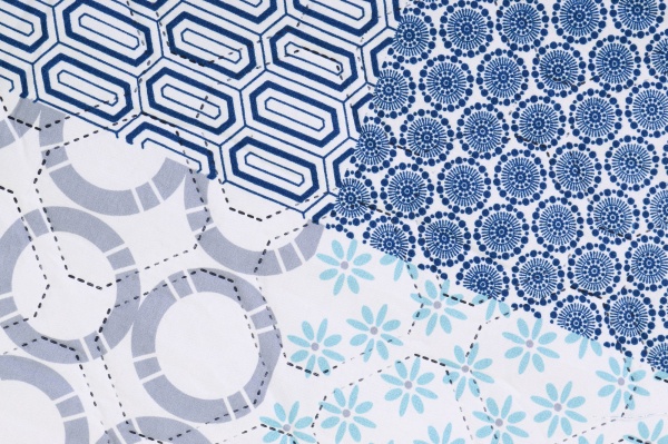 Покривало Tuscany 210x240 см UP! (Underprice) білий із синім 