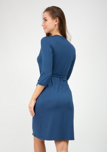 Халат домашний женский Roksana Lolita р. 54 синий №1453/60093