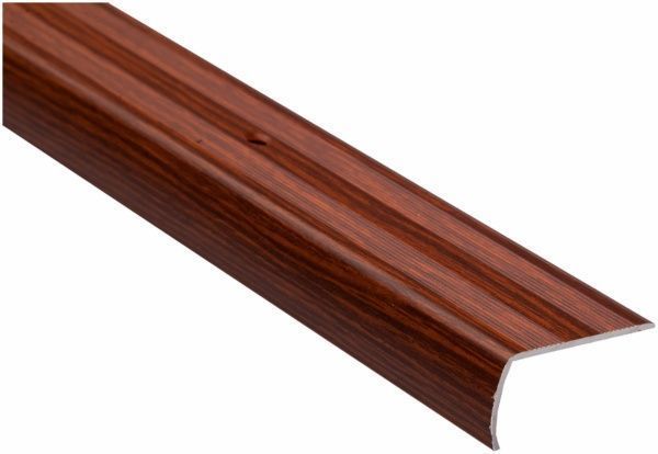 Порожек алюминиевый 14-А Лугалпроф профилированный с отверстиями 21х40x900 мм дуб темный 