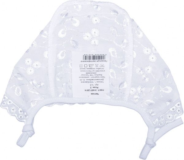 Чепчик детский Татошка 2 р.62 белый Ч-5 