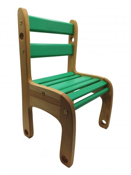 Стільчик для дітей ArinWOOD Вудік-колор зелений 04-04G