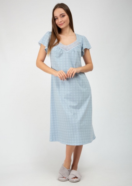 Ночная рубашка Roksana Verona №899/16398 р.XXXXL голубой с рисунком