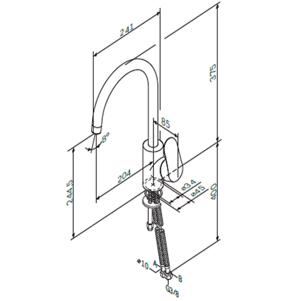 Смеситель для кухни AM.PM Like F8012000