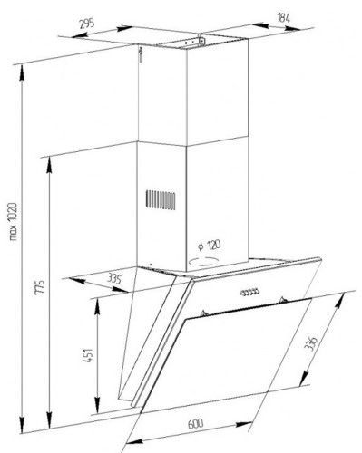 Вытяжка Pyramida NR-MG 60 SYE-15 BL