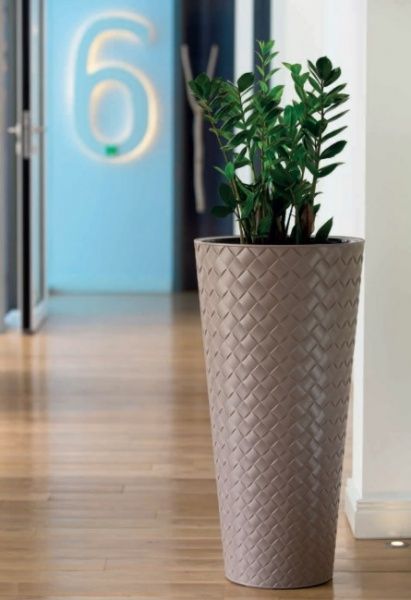 Горшок пластиковый Form Plastic Маката Слим-30 круглый 25л латте (2830-002) 