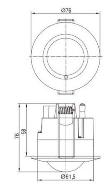Датчик движения IEK ДД-МВ 301 360° 8м 1200W IP20 белый LDD11-301MB-1200-001