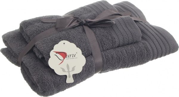 Набор полотенец махровых 2 шт. Soft антрацит Durutex 