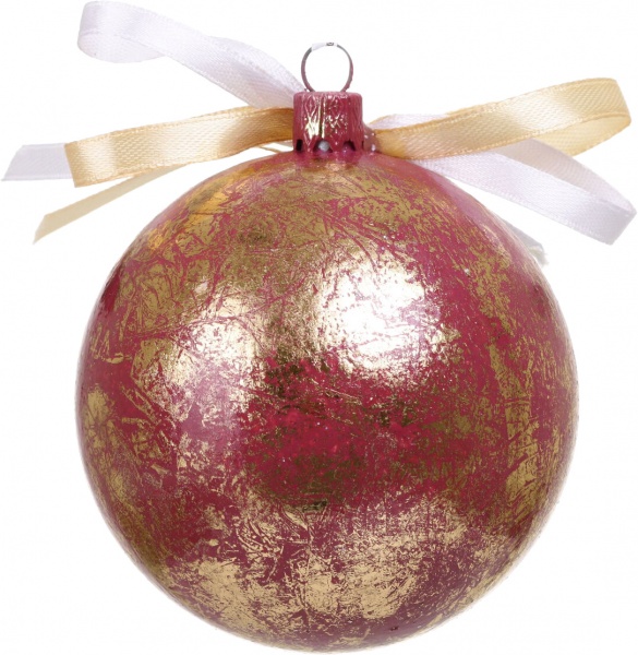 Шар новогодний Декупаж d 80 мм в ассортименте