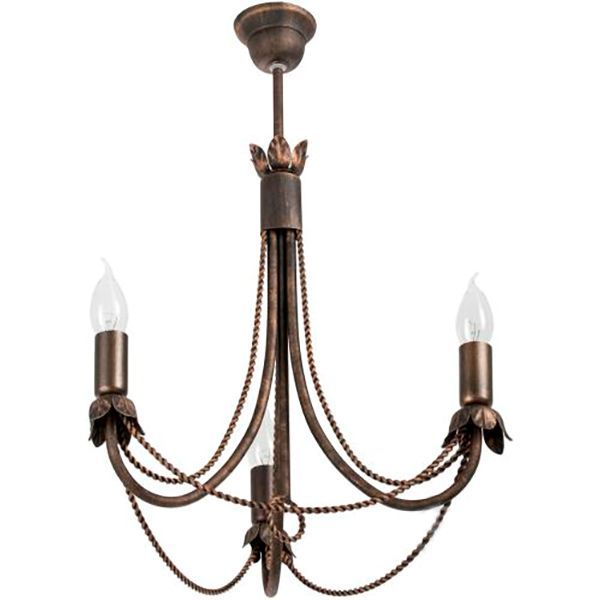 Люстра подвесная Геотон НСБ 02-3х60-152 Ф283 3xE14 коричневый антик 47239 