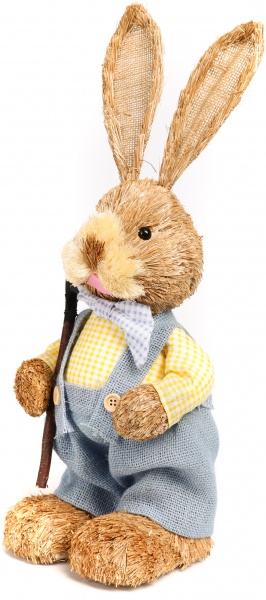 Декорация пасхальная Зайчик/Зайчик садоводы 46 см в ассортименте (Epi-LX2019-2814-15)