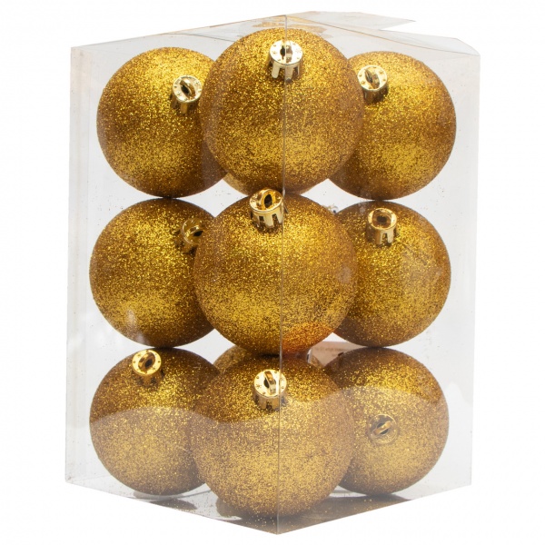 Набор елочных шаров Девилон 251093 d60 мм 12 шт./уп. 