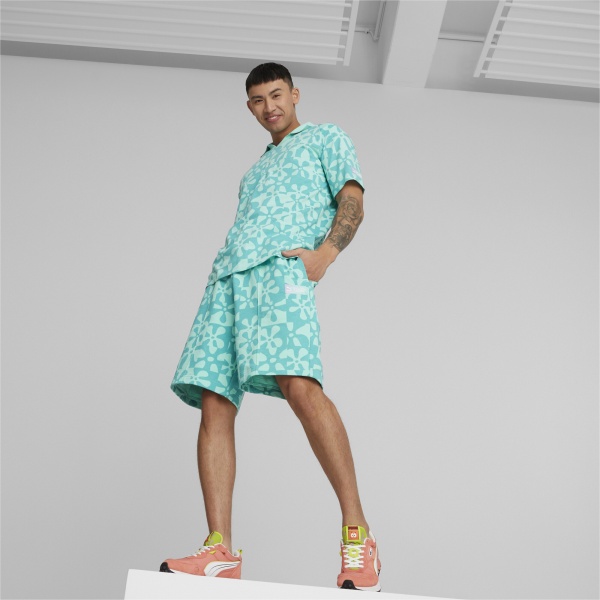 Шорти Puma PUMA X SPONGEBOB AOP PINTUCK SHORTS 8” TR 53896277 р. S зелений