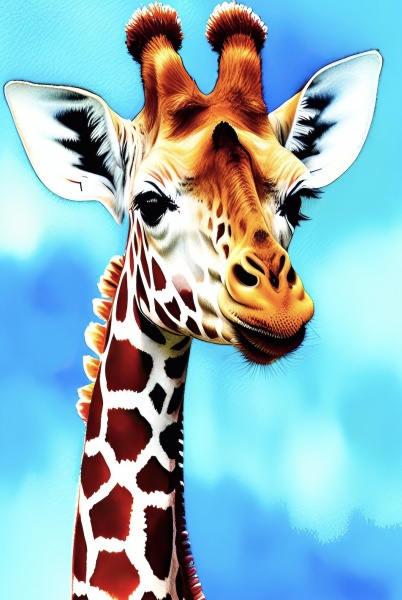 Репродукция Яркий жираф 35х50 35x50 см Арт Фемелі 