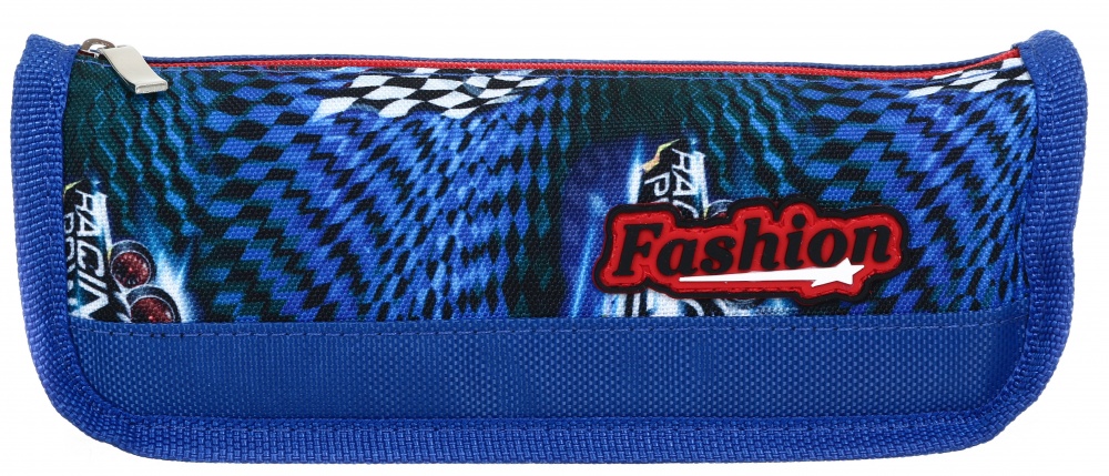 Пенал на блискавці YM8744 21x4.5x7 см Bourgeois синій із принтом