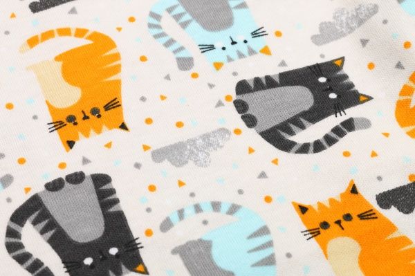 Боди Bambinelli Котики р.62 бежевый с принтом 