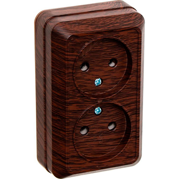 Розетка Underprice BD-SCP.MZ20G2WTG-Wal без заземления орех