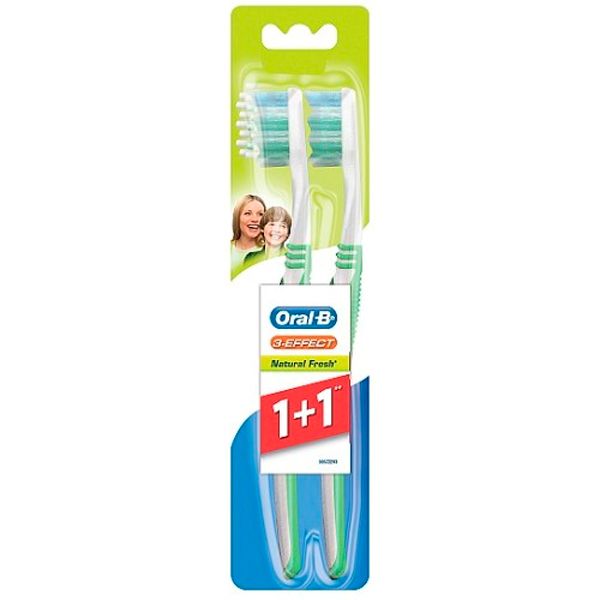 Щітка зубна Oral-B 3 Effect Natural Fresh 40 середня 2 шт