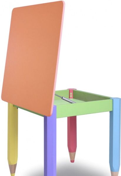 Столик Sweet baby Олівці із пеналом 60x60 см помаранчевий 100017