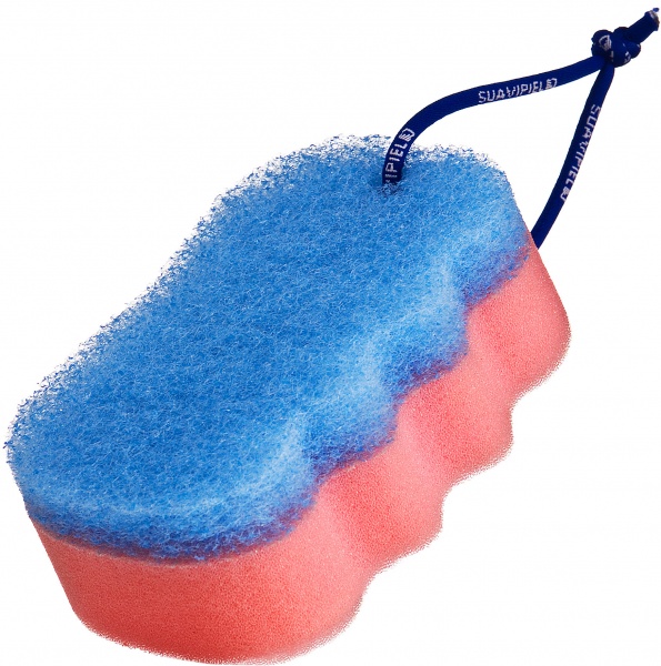 Мочалка масажна Suavipiel червоно-синя 
