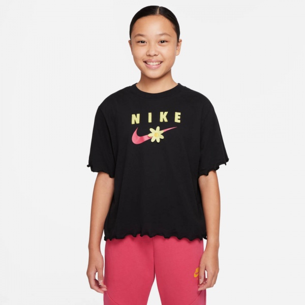 Футболка Nike G NSW TEE ENERGY BOXY FRILLY DO1351-010 р.M чорний